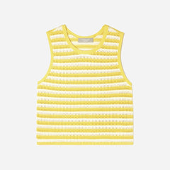 The Crochet Knit Cami | Canvas / Lemon