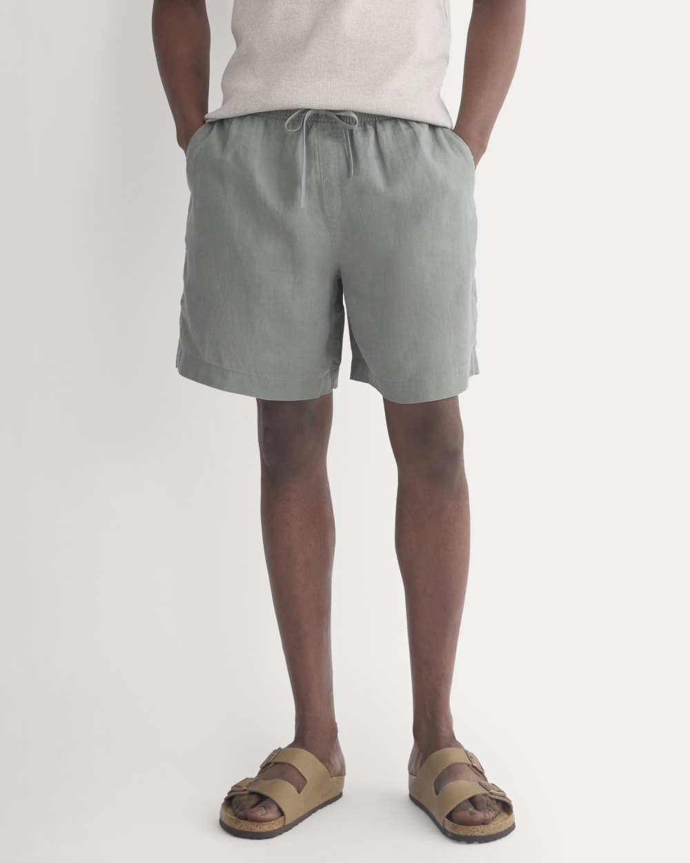 Linen Easy Short | Agave Green