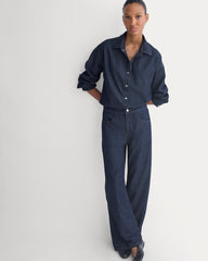 Everlane x Elena Bonvicini Crescent Barrel Jean | Deep Bay Indigo