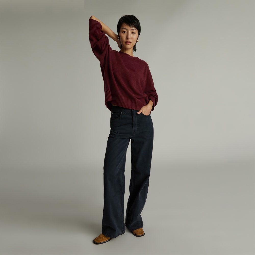 The Cashmere Boxy Crew | Tawny Port