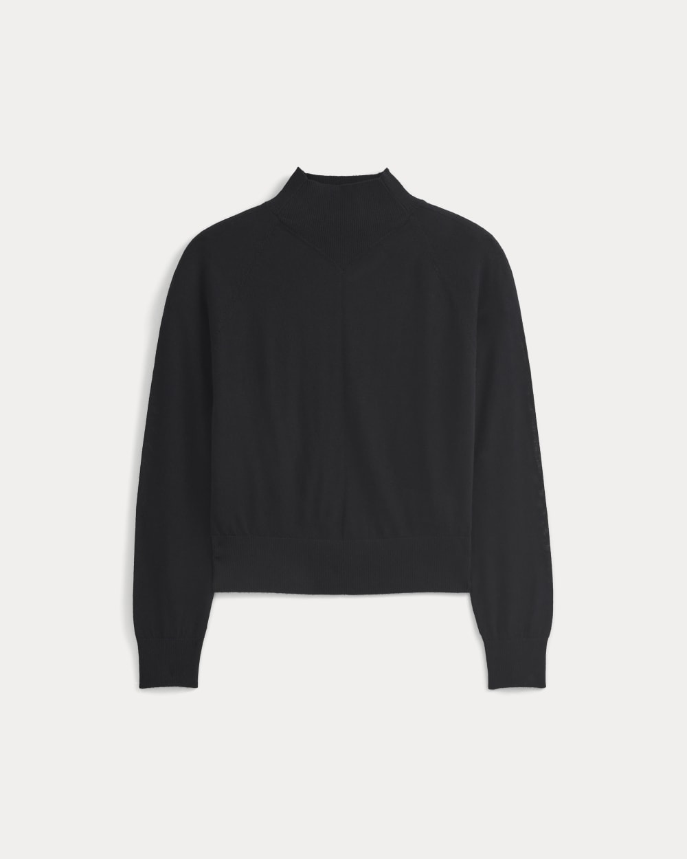 Mockneck Sweater In Ultrafine Merino | Black