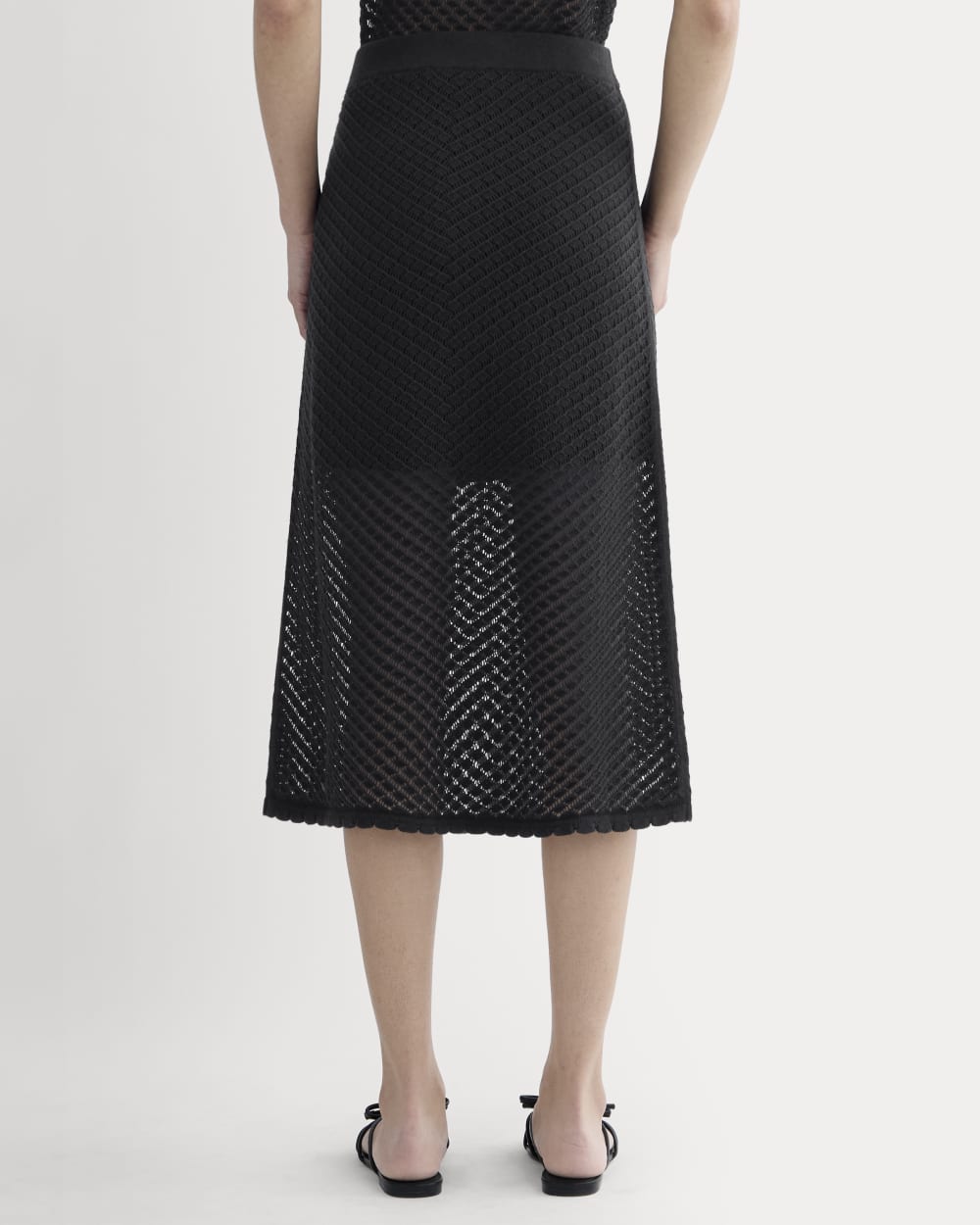 The Lace Knit Skirt | Black