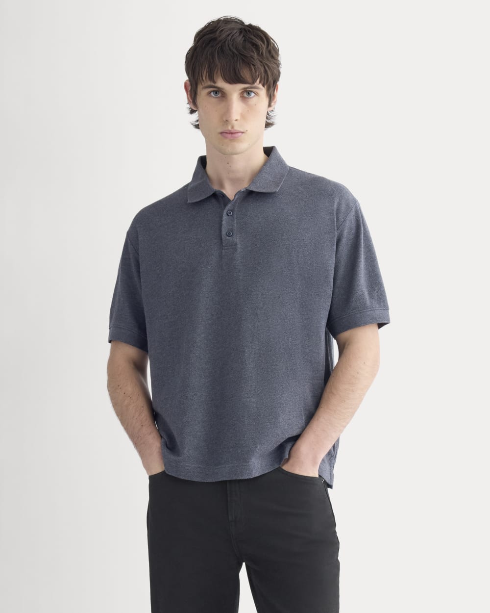 Classic Piqué Polo | Heathered Graphite