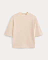 Lightweight Terry Oversized Tee | Parchment