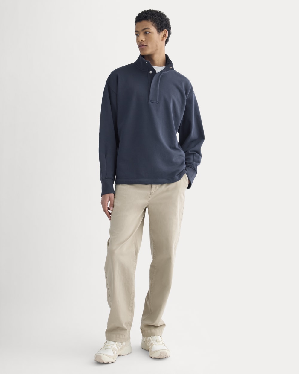 Off-Duty Terry Pullover | Deep Navy