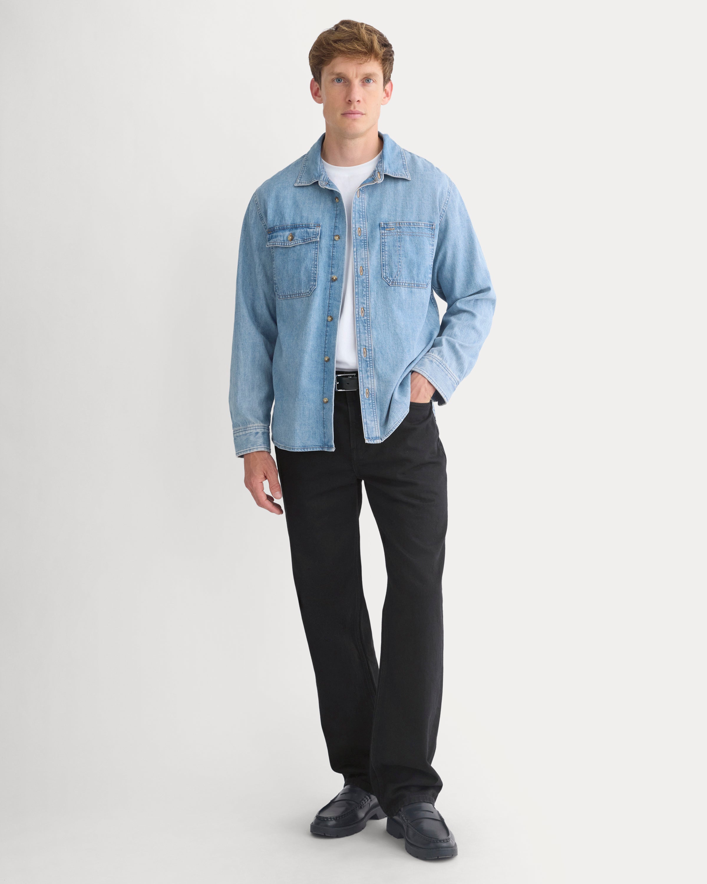Denim Utility Shirt | Light Indigo
