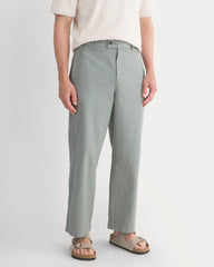 Cropped Slub Trouser | Agave Green