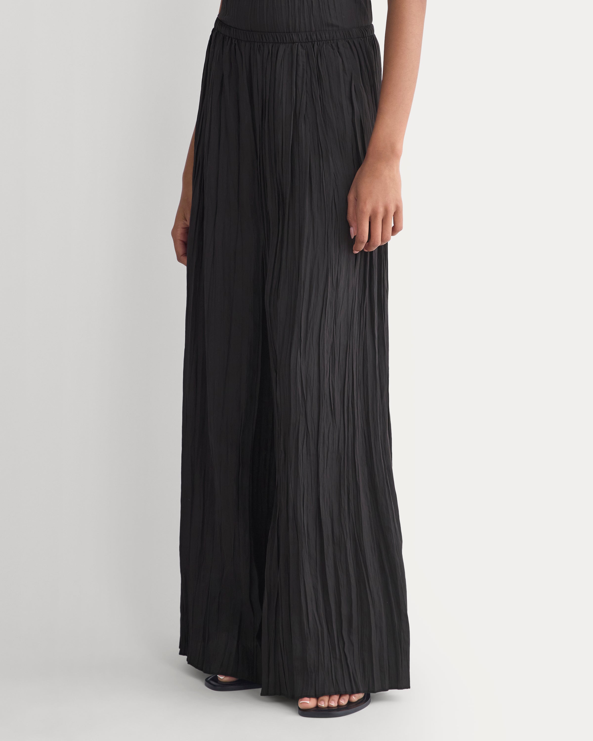Crinkle Wide-Leg Pant |  Black