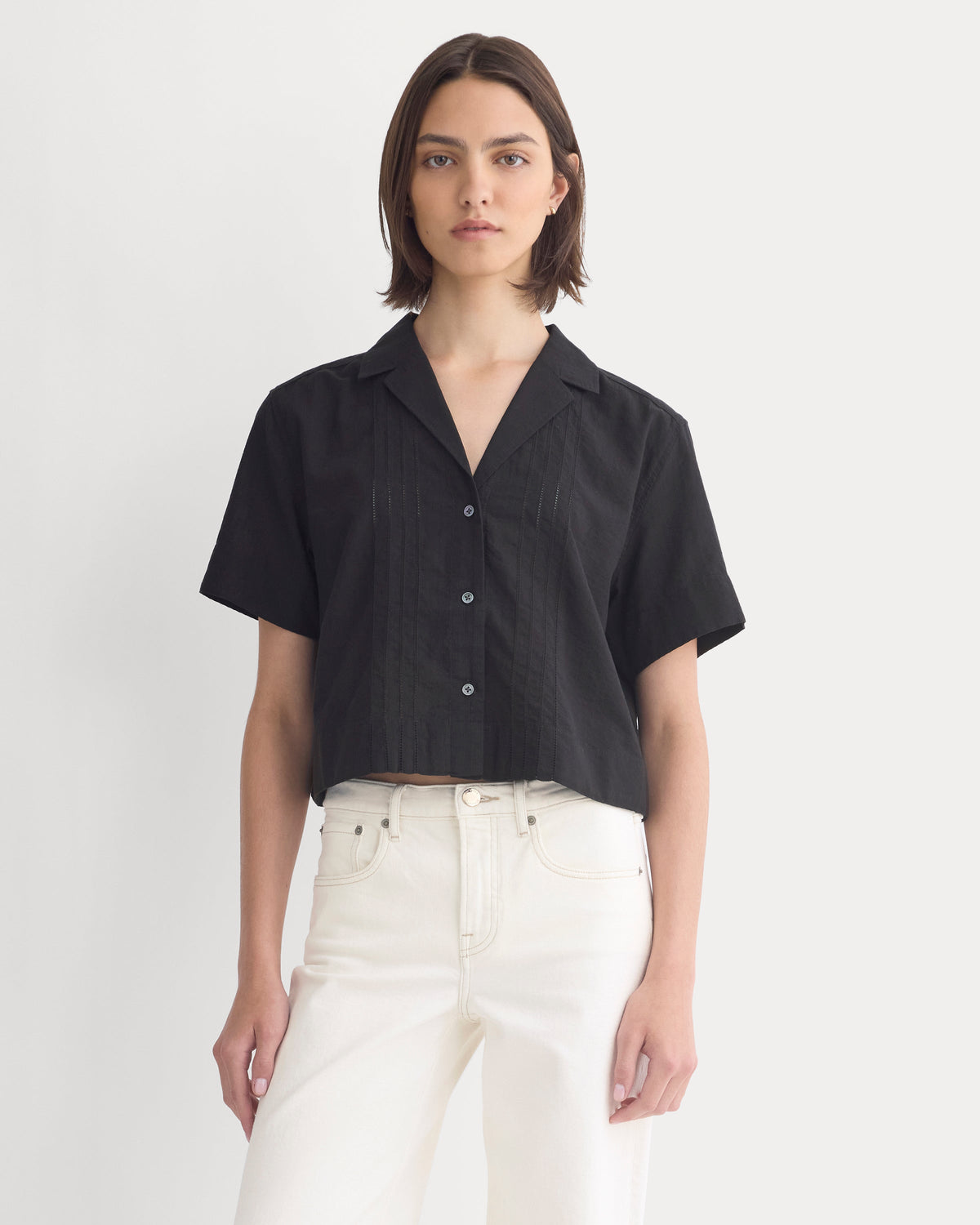Cotton Gauze Resort Shirt | Black