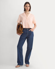 Cotton Gauze Resort Shirt | Pale Peach