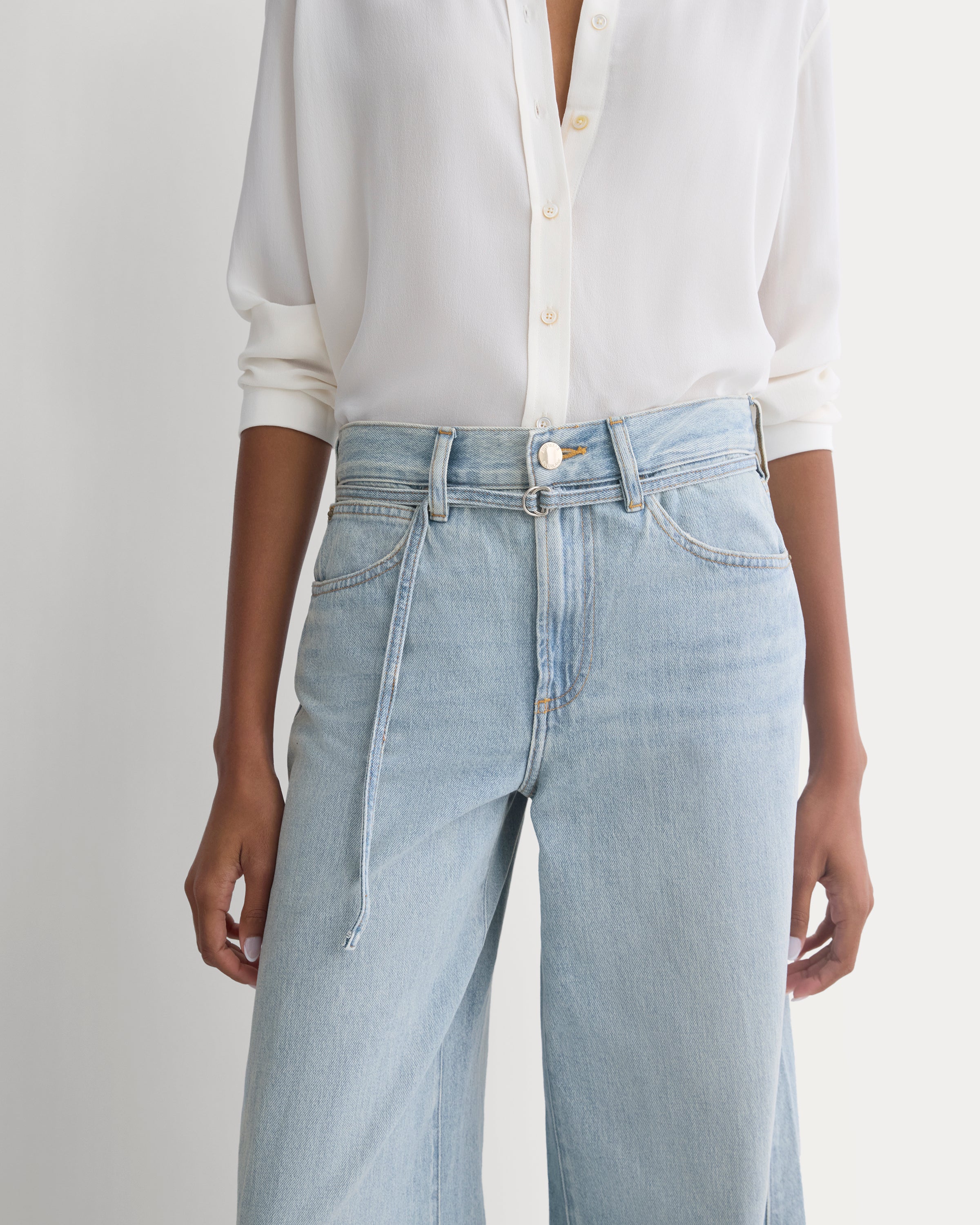 Lightweight Loose Wide-Leg Jean | Light Indigo | Regular