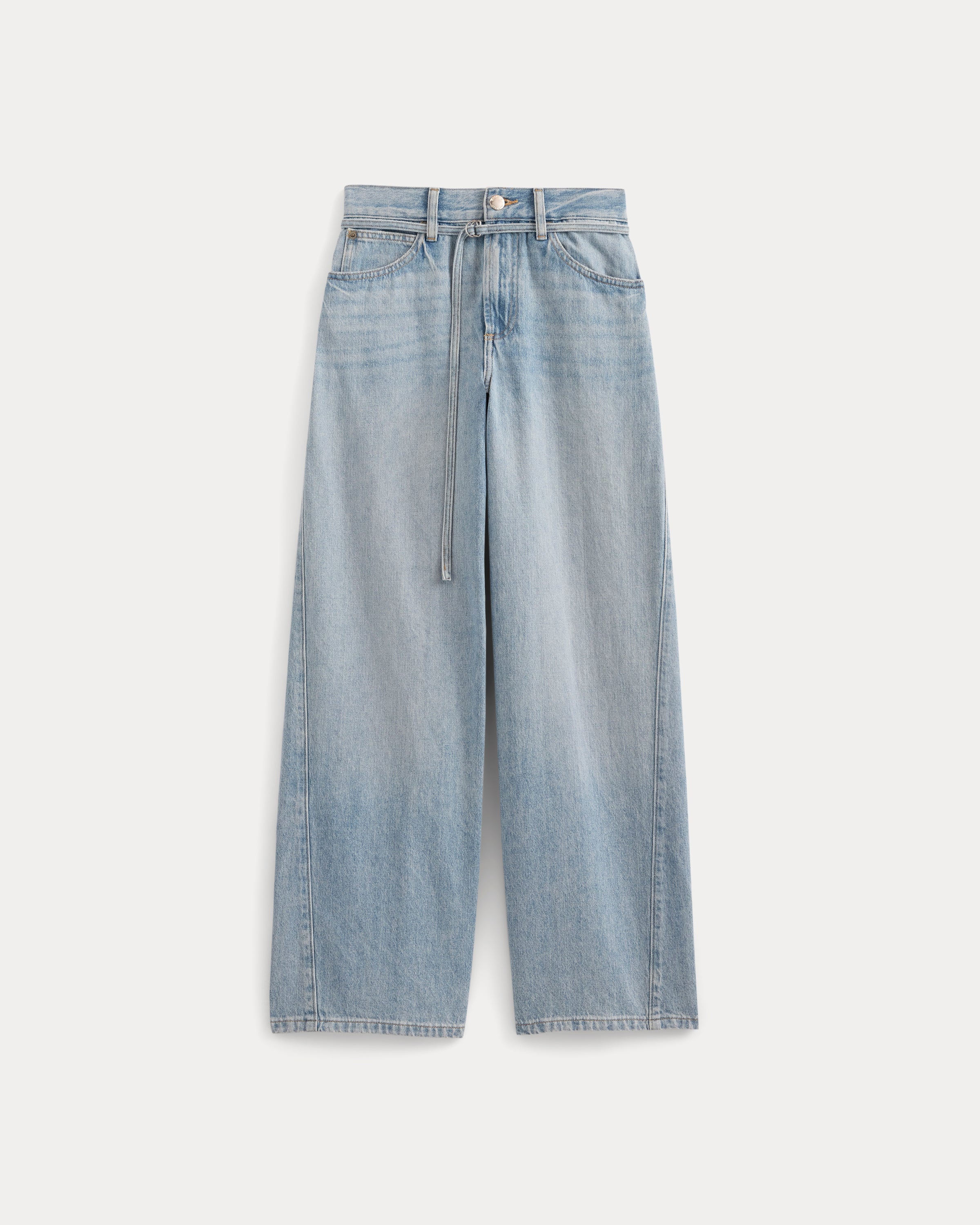 Lightweight Loose Wide-Leg Jean | Light Indigo | Long