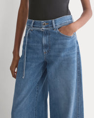 Lightweight Loose Wide-Leg Jean | Medium Indigo | Long
