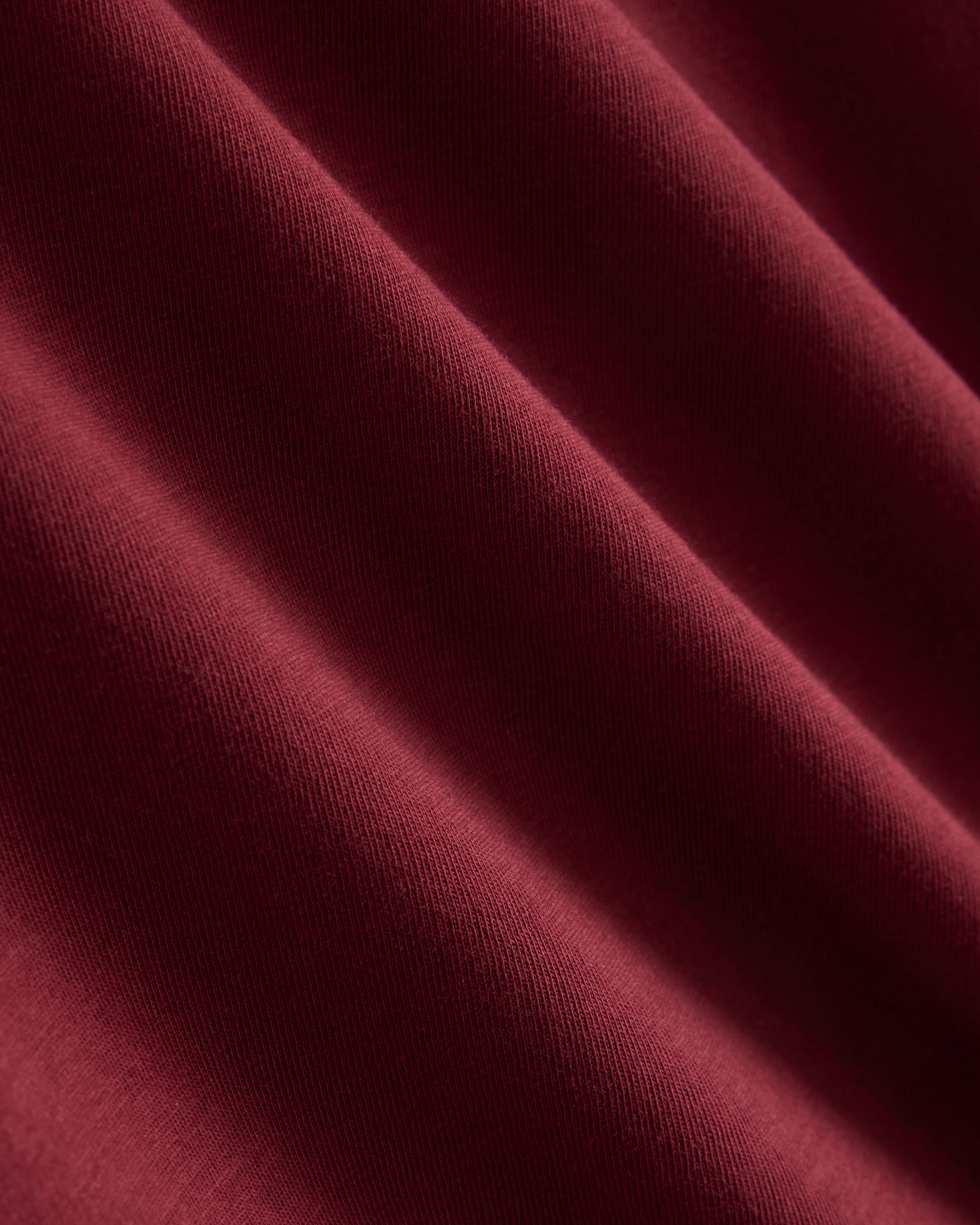 The Box-Cut Tee in Essential Cotton | Cabernet | No Pocket