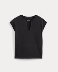 Tie-Back Tee in Organic Cotton | Black
