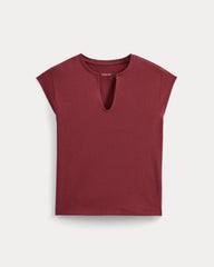 Tie-Back Tee in Organic Cotton | Cabernet
