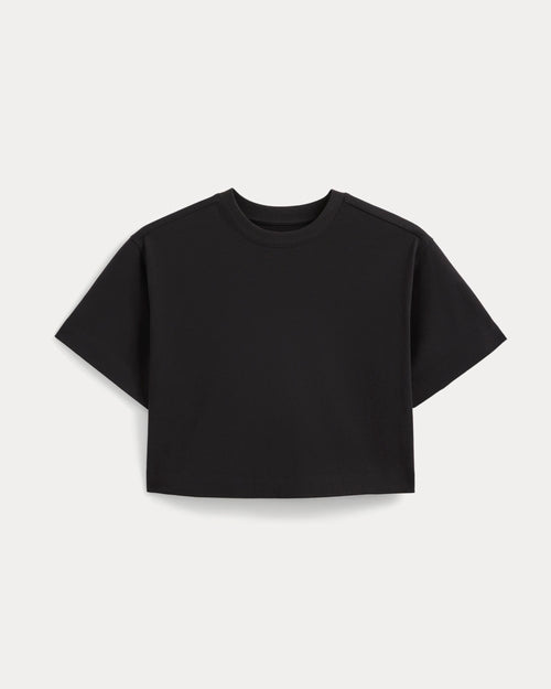Forever Jersey Cropped Tee | Black