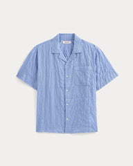 Textured Voile Resort Shirt | Open Air Plaid