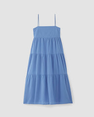 The Gauze Tiered Dress | Blue Opal