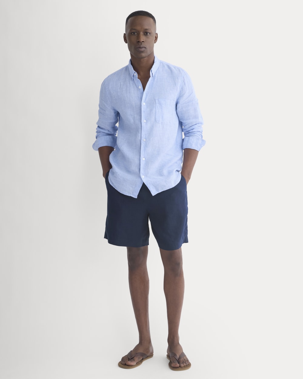 Linen Easy Short | Navy