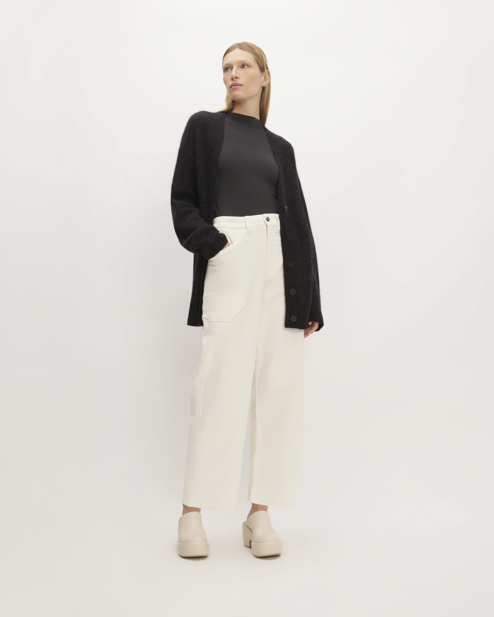 The Alpaca Oversized Cardigan | Heathered Black