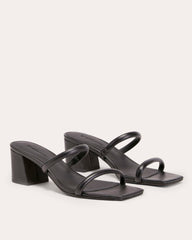 The Double Strap Heel | Black
