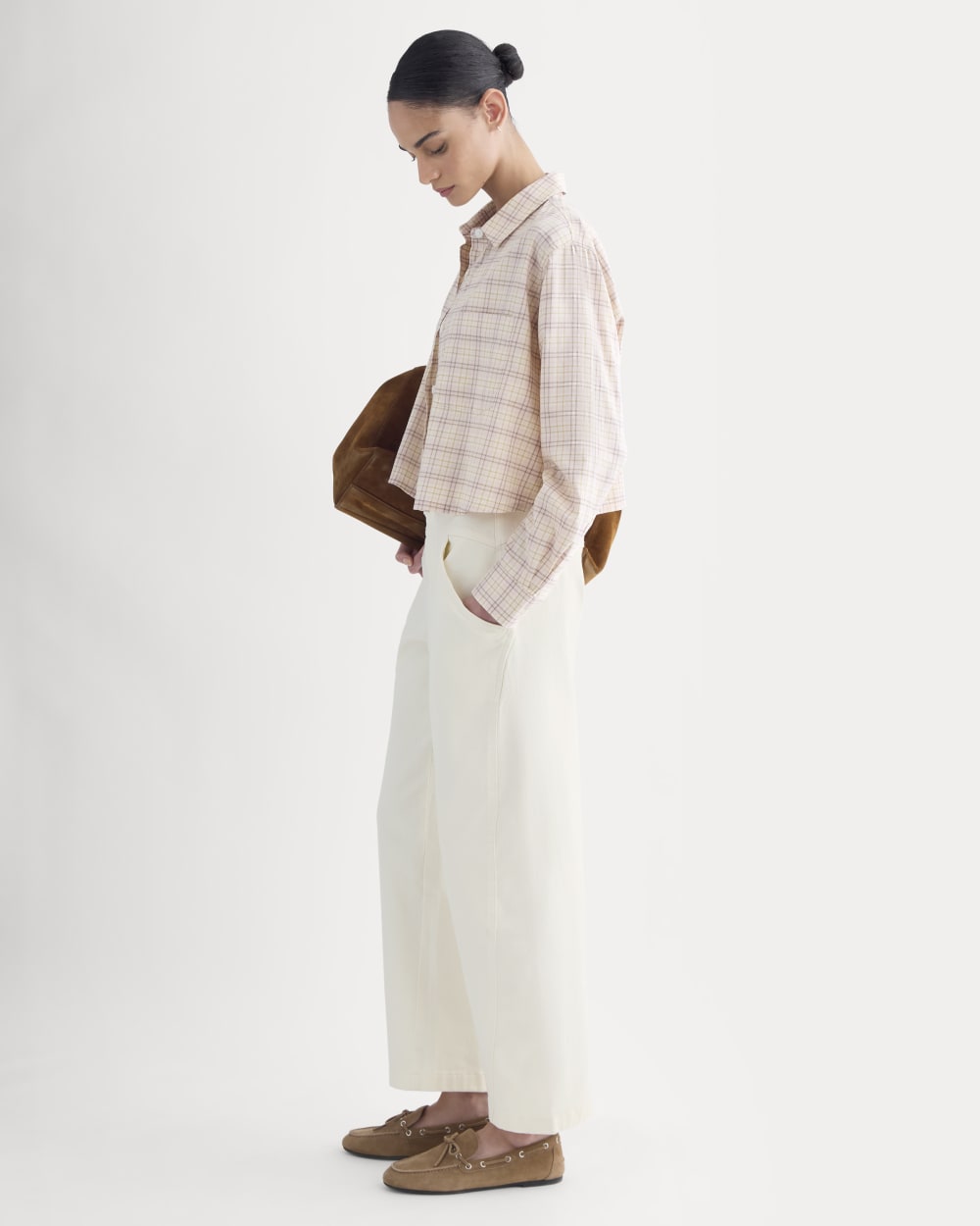 The Way-Short Shirt in Silky Cotton | Plaid