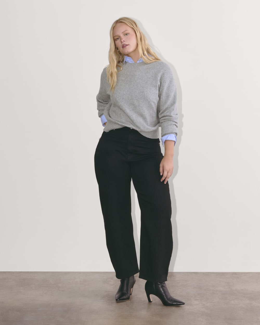 The Cocoon Crew in Plush Cotton | Heathered Grey