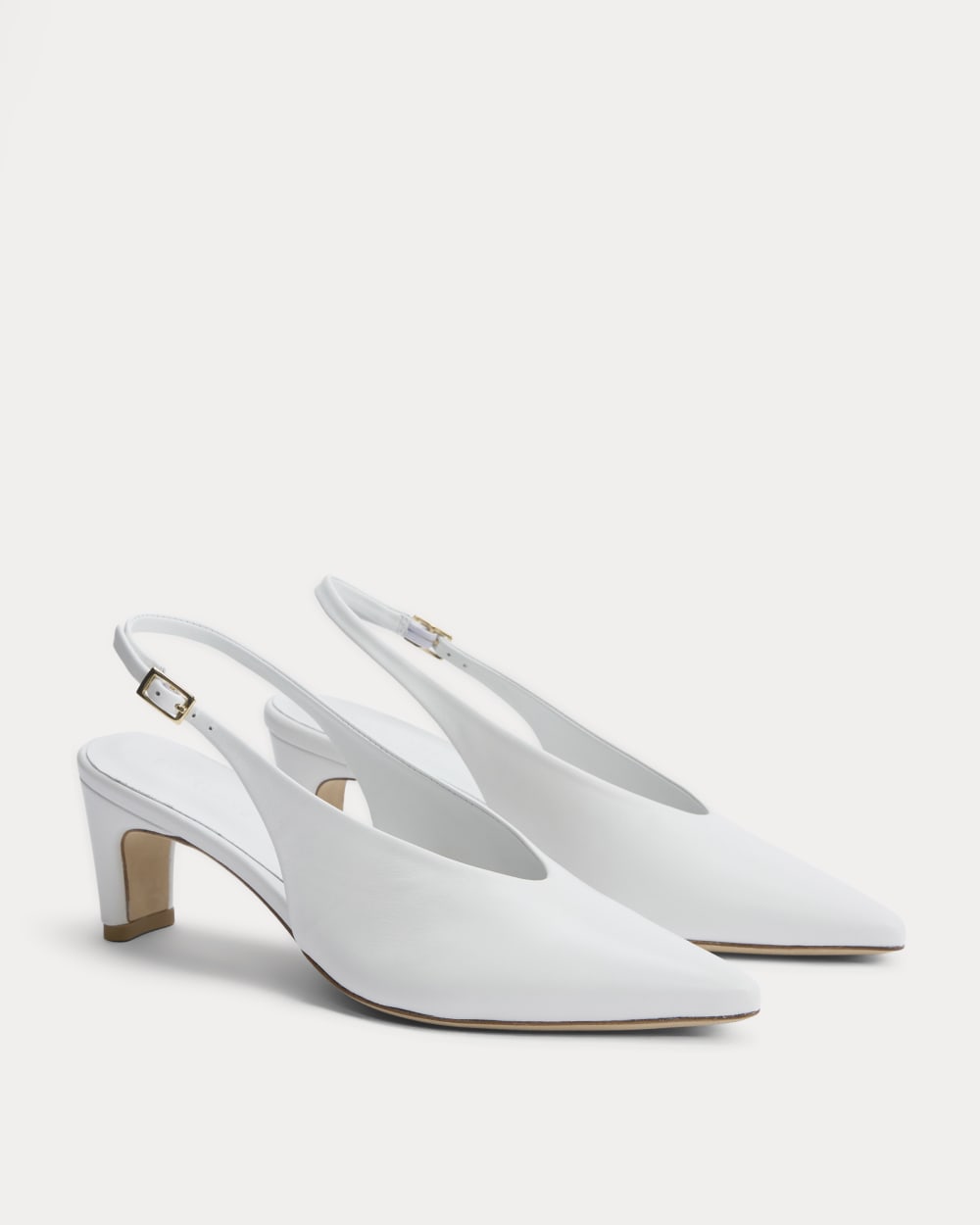 Pointed-Toe Slingback Heel | Snow