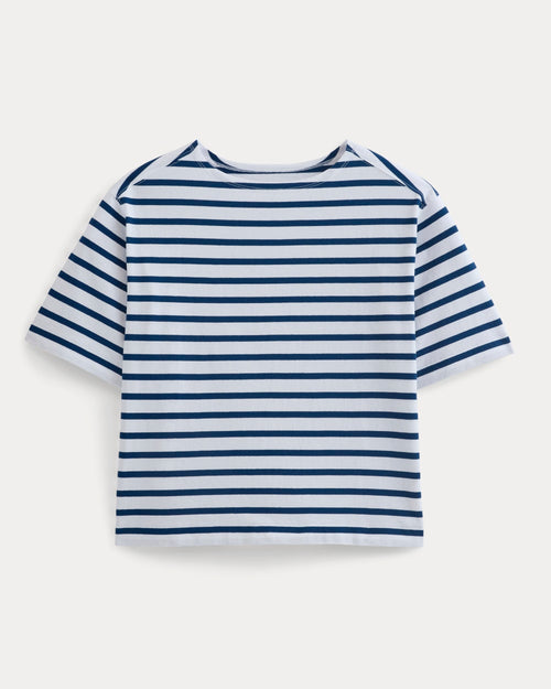 Mariner Tee | White/Estate Blue