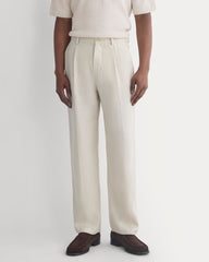 Soyeux Linen Pleated Trouser | Peyote