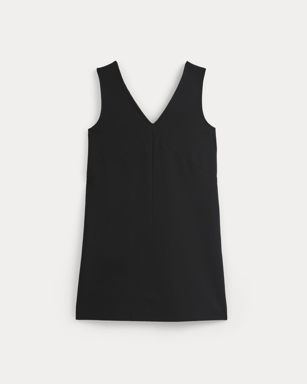 Ponte V-Neck Mini Dress | Black