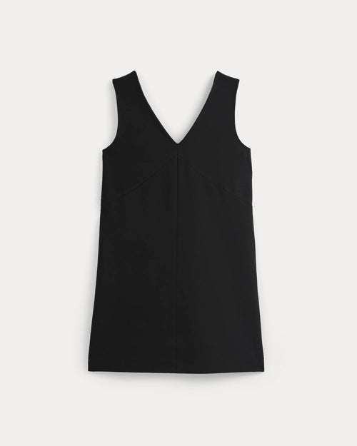 Ponte V-Neck Mini Dress | Black