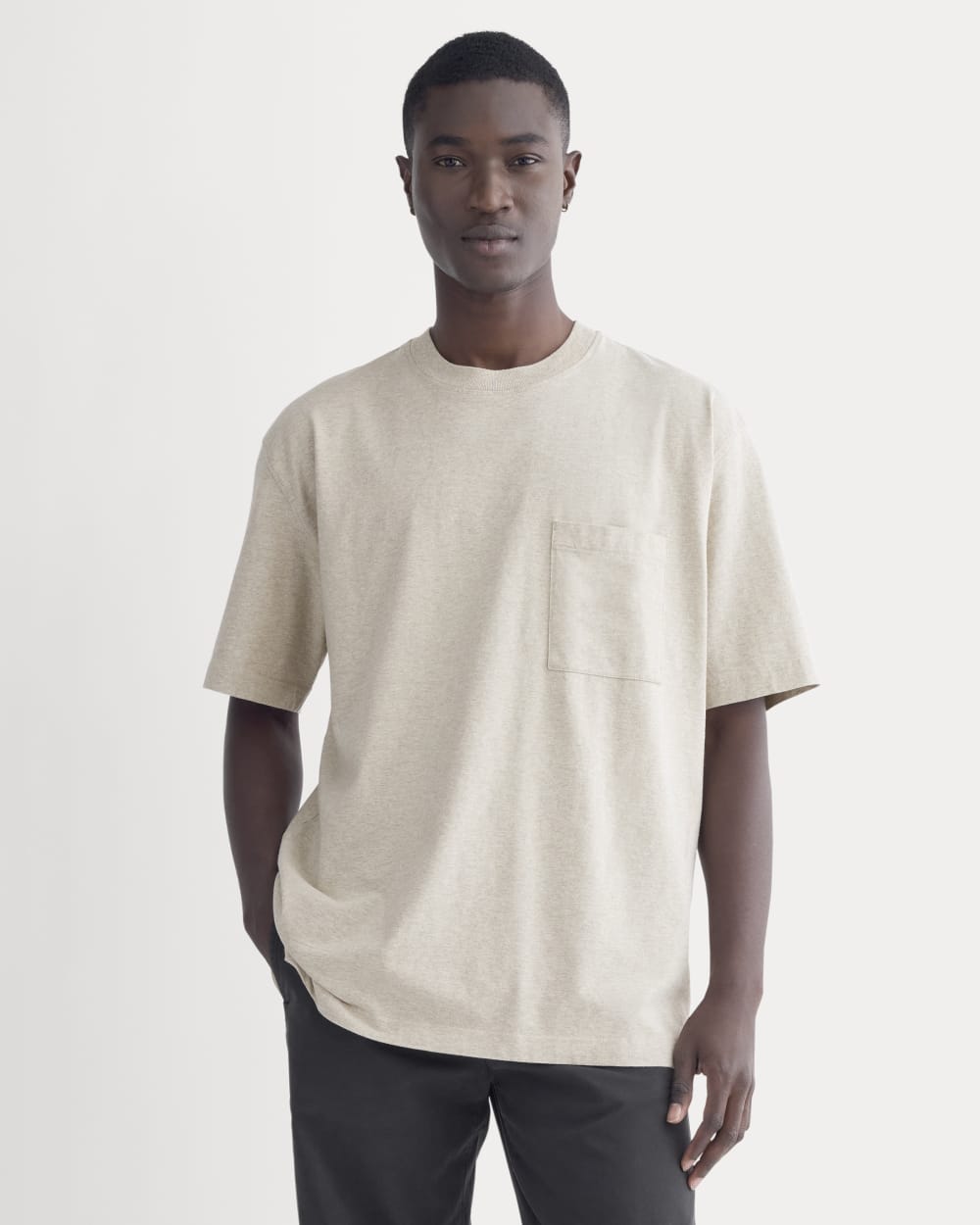 Oversized Midweight Tee | Heathered Oatmeal