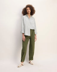 The Everlane x Marques' Almeida Patchwork Relaxed Shirt | Grey Stripe Patchwork