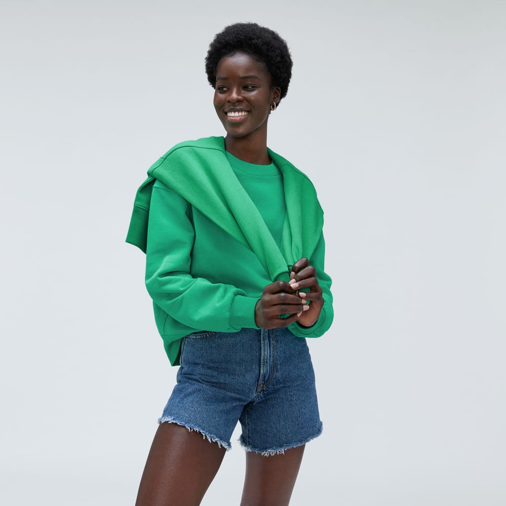 The Track Oversized Crew | Bright Jade