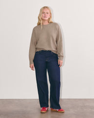 The Cocoon Crew in Plush Cotton | Heather Taupe