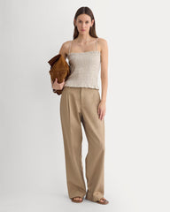 Gauze Smocked Cami | Birch
