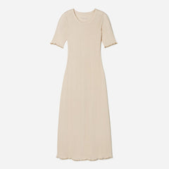 The Open Back Rib Dress | Parchment