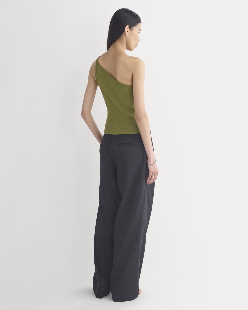 RetroSoft Cotton One-Shoulder Tank | Mayfly