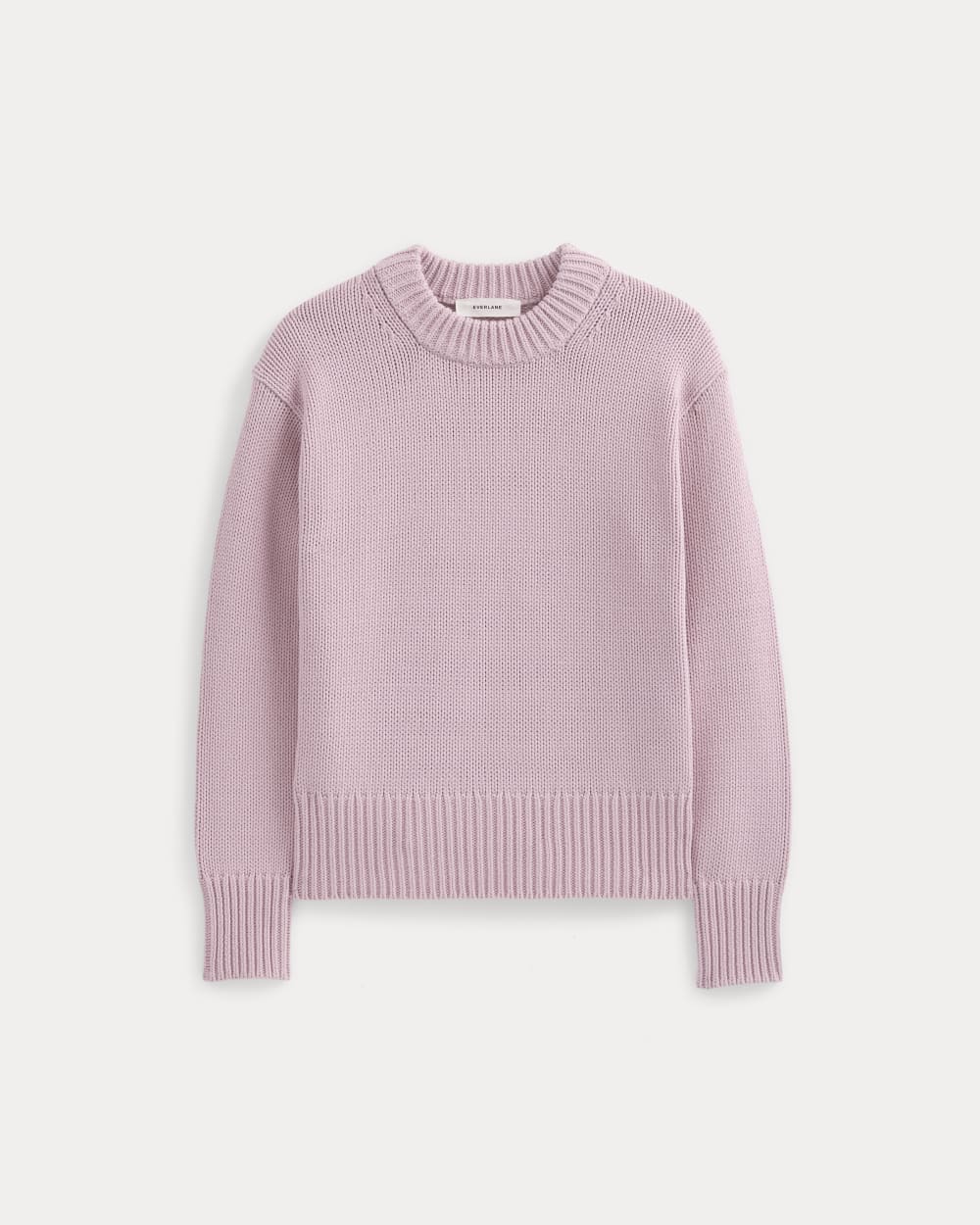 Oversized Cocoon Crew in Elevated Cotton | Burnished Lilac