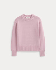 Oversized Cocoon Crew in Elevated Cotton | Burnished Lilac