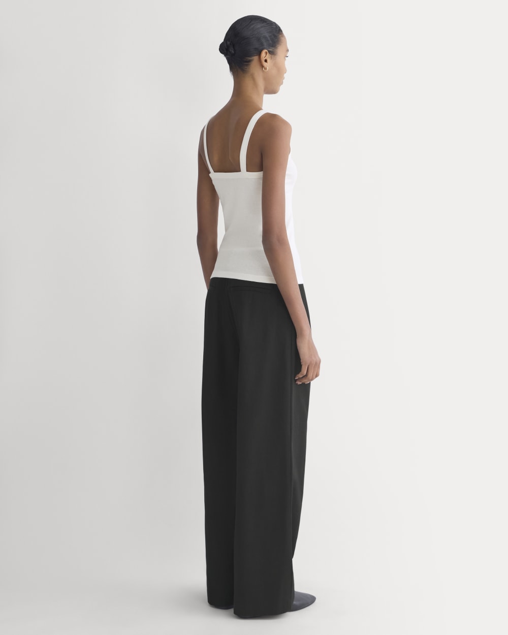 Soft Stretch U-Neck Tank | Bone
