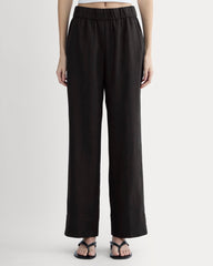 The Linen Easy Pant | Black