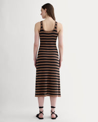 The Crochet Knit Tank Dress | Mocha / Black