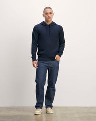 The Waffle-Knit Hoodie | Navy