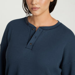The Organic Cotton Waffle Henley | Atlantic