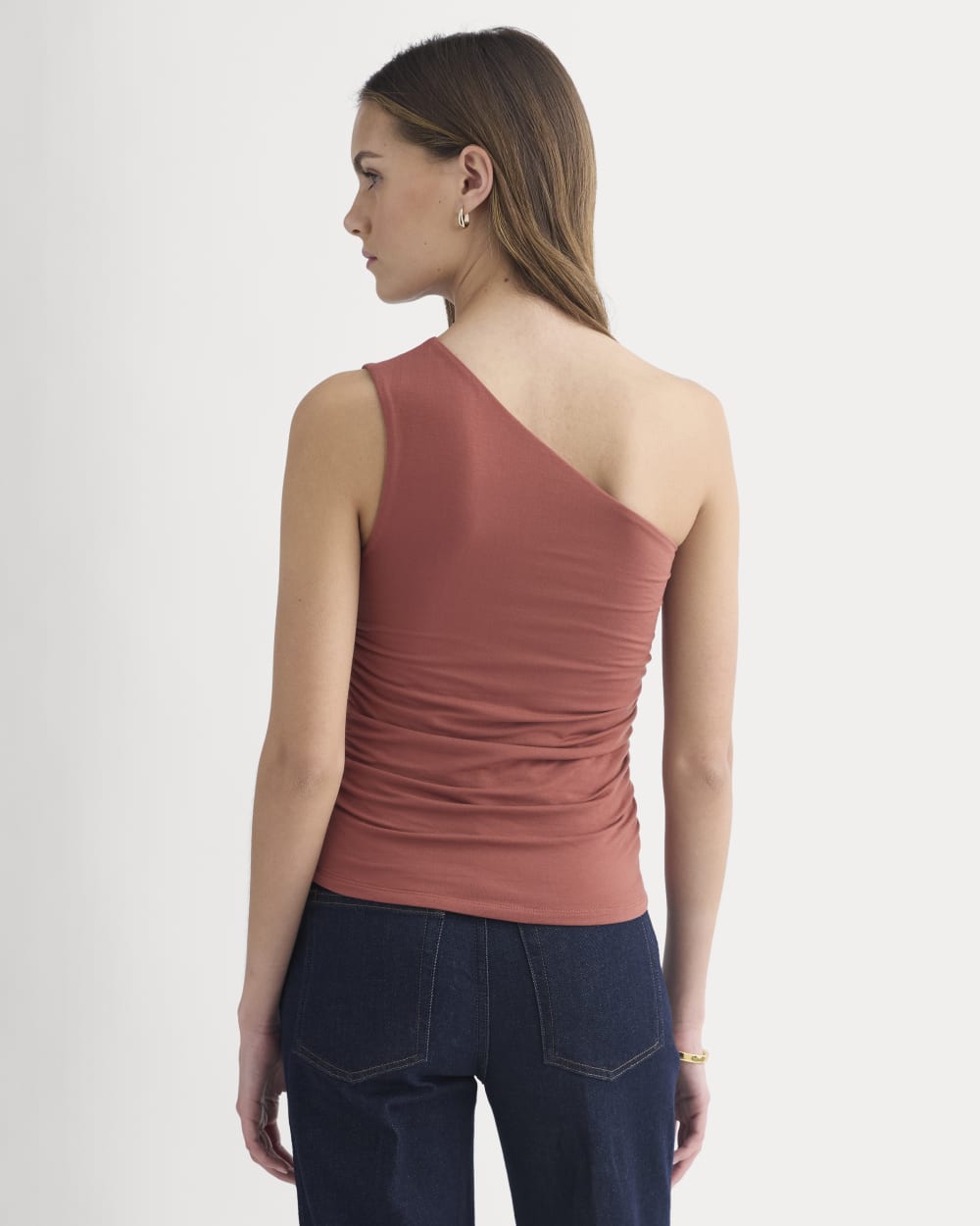 One-Shoulder Top | Henna Red