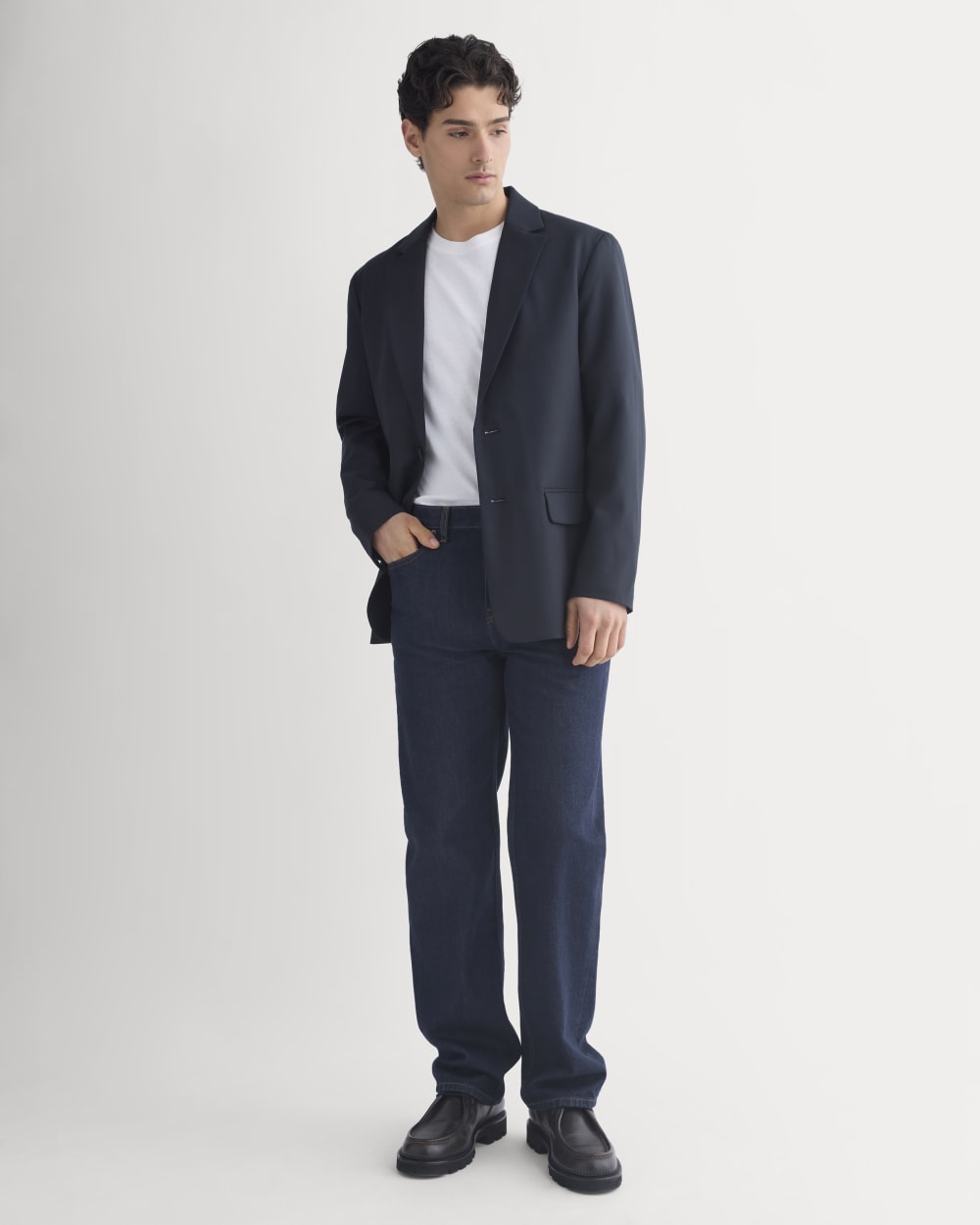 Tropical Wool Blazer | Dark Navy