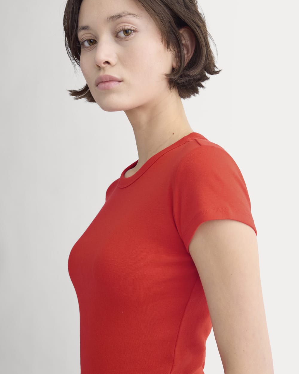 RetroSoft Cotton Crew | Fiery Red